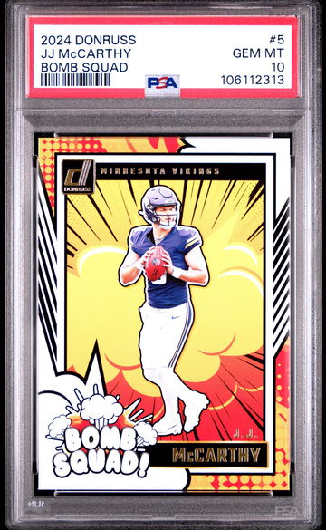 2024 Bomb Squad JJ Mccarthy #5 PSA 10