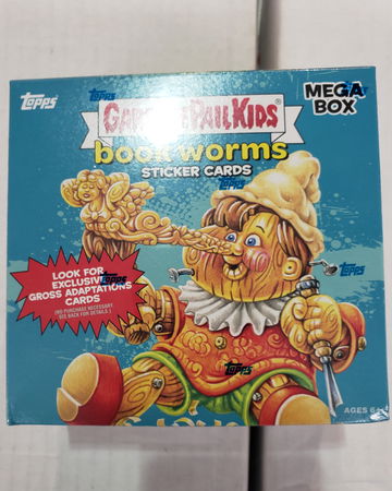 Lot of (5) Mega boxes Topps Garbage Pail Kids Book Worms Sticker Cards 