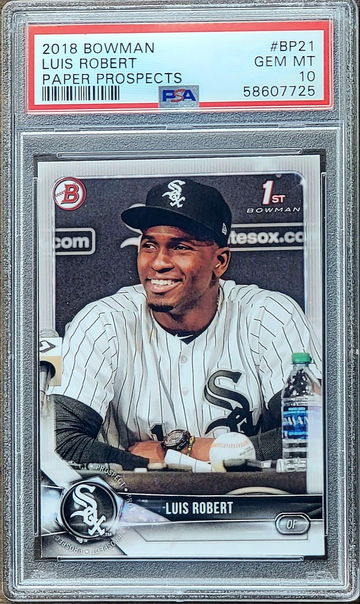 2018 LUIS ROBERT Topps Bowman 1st Paper Prospects PSA 10 Rookie RC #BP21 