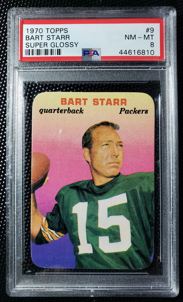 1970 Topps Super Glossy Bart Starr PSA 8
