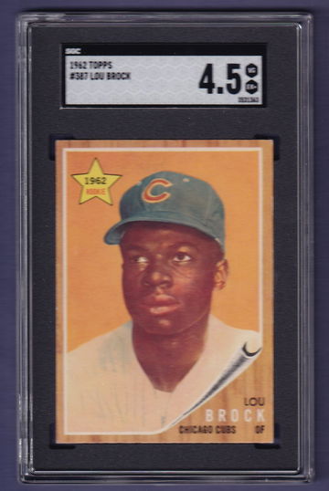 1962 Topps #387 Lou Brock SGC 4.5
