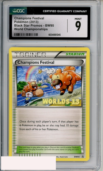 2013 POKEMON CHAMPIONS FEST BSP WORLD CHAMPIONSHIPS #BW95 CGC 10