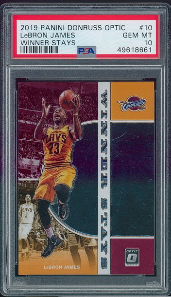 2019 Optic LeBron James #10 Winner Stays PSA 10