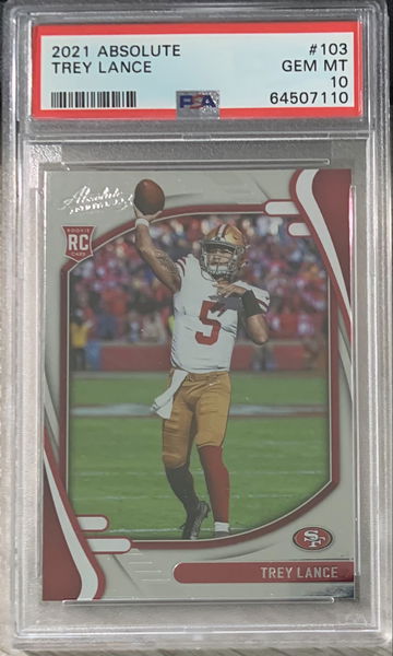 2021 Absolute Trey Lance PSA 10