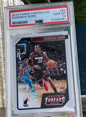 2019 PANINI CHRONICLES THREADS KENDRICK NUNN #82 RC PSA 10 Gem Mint Rookie Card!