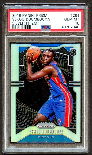 2019 Panini Prizm Sekou Doumbouya RC Silver PSA 10 (Gem-Mint)