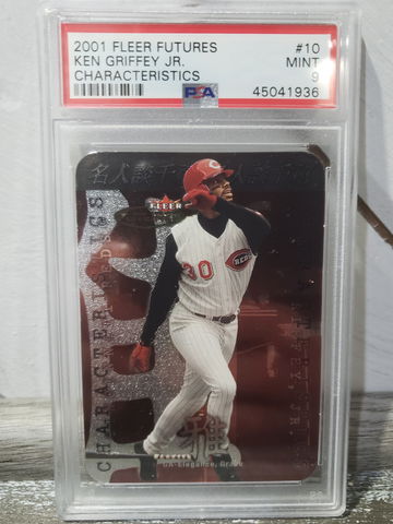 2001 Fleer Futures Griffey Jr Characteristics psa 9