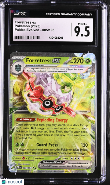 2023 Pokémon Paldea Evolved Forretress ex Holo CGC 9.5 #005/193