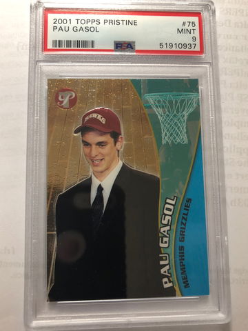 2001 Topps Pristine #75 Pau Gasol PSA 9