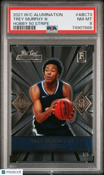 2021 Wildcard Alumination Trey Murphy III #ABC73 Hobby 50 Stripe Rookie PSA 8