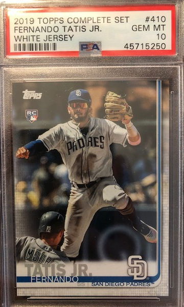 FERNANDO TATIS JR. 2019 TOPPS COMPLETE SET #410 ROOKIE RC PSA 10