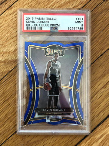 2019 Panini Select - Kevin Durant - Premier Level Blue Prizm SSP /249 PSA 9