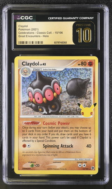 2021 Pokemon #15/106 Claydol Celebrations - Classic Collection CGC 10