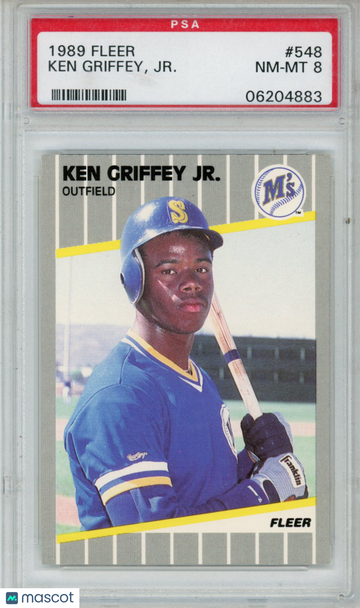 1989 Fleer Ken Griffey JR. #548 Rookie PSA 8