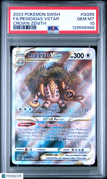 Crown Zenith: Galarian Gallery Regigigas VSTAR Holo Ultra Rare PSA 10 #GG55
