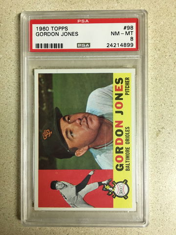 1960 Topps #98 Gordon Jones PSA 8 NM-MT ORIOLES 