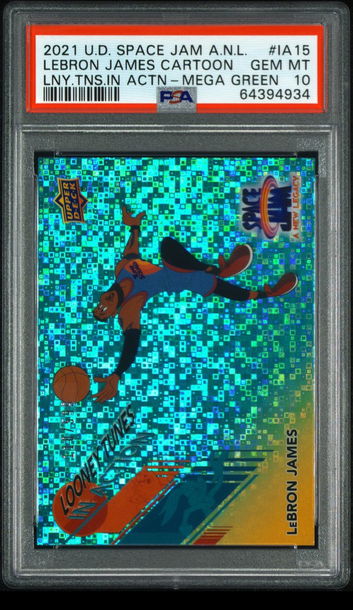 💎 2021 Upper Deck Space Jam LeBron James In Action Mega /599 POP 1 PSA 10 🐐🔥
