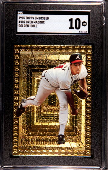 1995 Topps Embossed Golden Idols Greg Maddux #109 SGC 10