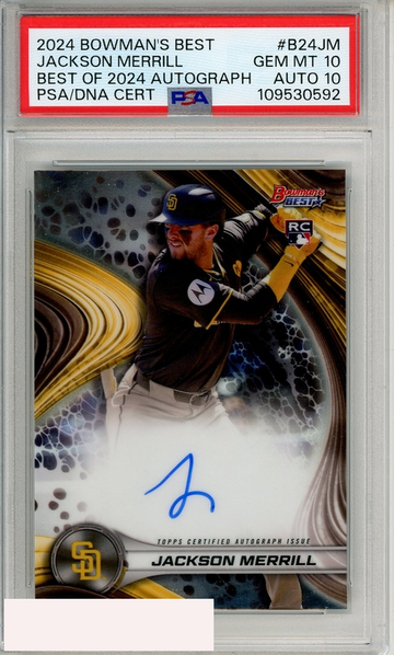 2024 BOWMANS BEST - BEST OF 2024 AUTOS JACKSON MERRILL #B24JM PSA 10 AUTO 10
