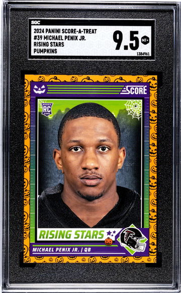 2024 Panini Score-A-Treat #39 Michael Penix Jr. Rising Stars Pumpkins SGC 9.5