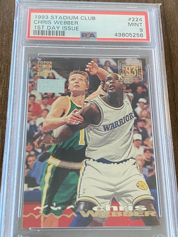 1993 Stadium Club Chris Webber 1st Day Issue PSA 9