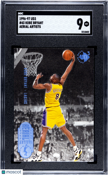 1996 Upper Deck UD3 Kobe Bryant #43 Aerial Artists SGC 9