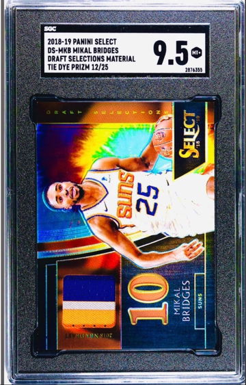 2018-19 Select Draft Selections Tie Dye /25 Mikal Bridges rookie SGC 9.5 MINT +