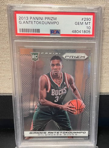 GIANNIS ANTETOKOUNMPO 2013-14 Panini Prizm #290 PSA 10 Gem Mint Rookie RC Bucks