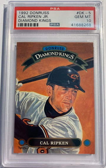 1992 Donruss Cal Ripken Jr. Diamond Kings PSA 10 (light scratches on slab)