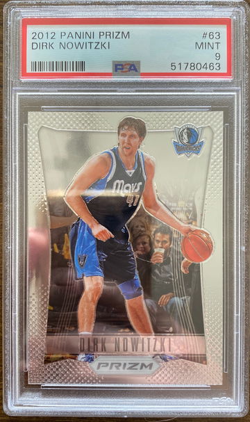 2012 panini prizm dirk nowitzki PSA 9 Mint