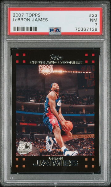 2007 TOPPS #23 LeBRON JAMES PSA 7