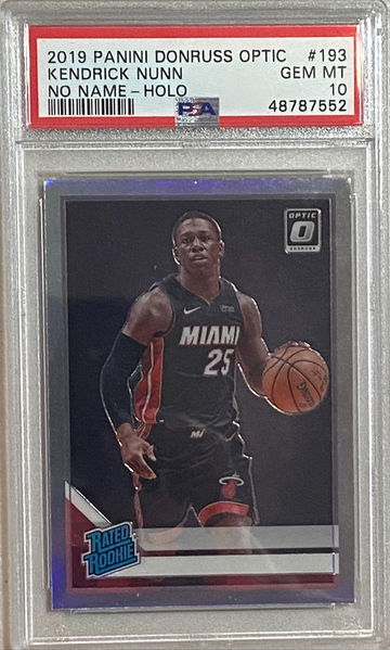 2019 Optic Kendrick Nunn - Holo PSA 10