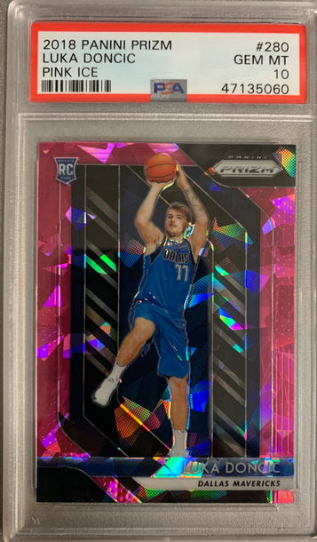 LUKA DONCIC 2018 PINK ICE PRIZM ROOKIE PSA 10 GEM MINT