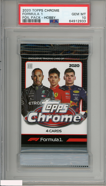 2020 TOPPS CHROME F1 FOIL PACK FORMULA 1 # FOIL PACK-HOBBY PSA 10 GEM MT