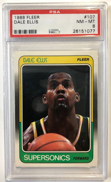 1988 Fleer Dale Ellis PSA 8