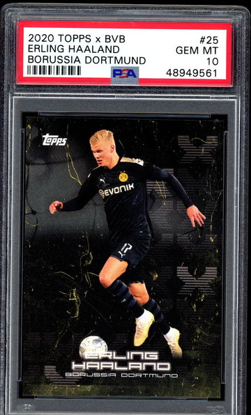 2020 Topps BVB Erling Haaland PSA 10