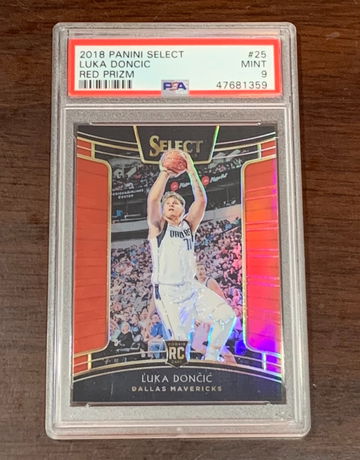 2018 Select Luka Doncic Red /199 PSA 9