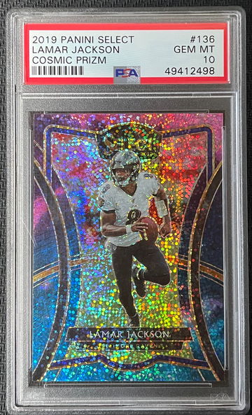 2019 Lamar Jackson Cosmic Prizm Select Premier 
