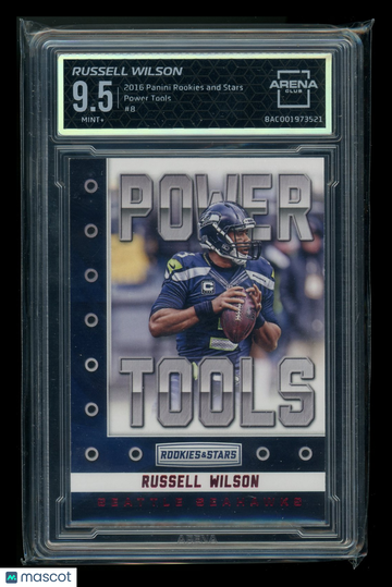 2016 Panini Rookies & Stars Power Tools Russell Wilson #No. 8 Arena Club 9.5