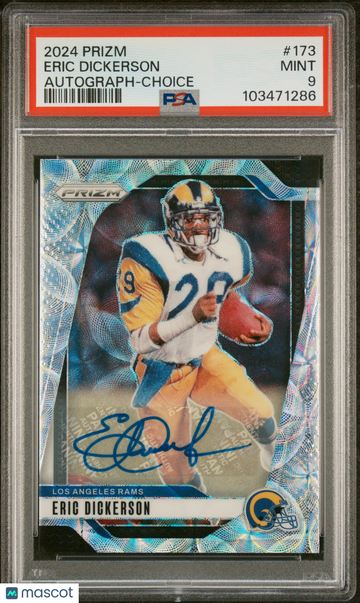 2024 Panini Prizm Eric Dickerson #173 Autograph Choice PSA 9
