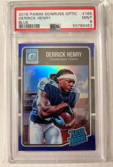 2016 Derrick Henry Optic Blue /149 #165 PSA 9
