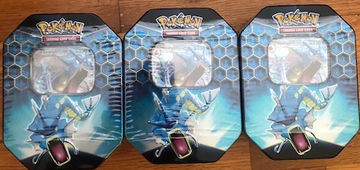 Pokemon Gyarados GX Hidden Fates Tin Factory Sealed lot of 3 
