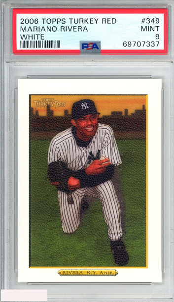 2006 TOPPS TURKEY RED MARIANO RIVERA #349 WHITE YANKEES HOF PSA 9 MINT POP 3