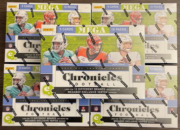 2020 Panini Chronicles Football Mega Box - 5 Box LOT