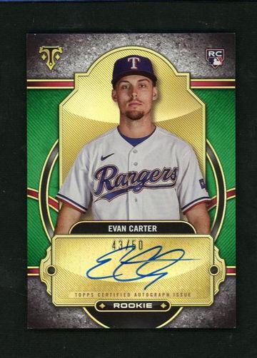 2023 Topps #RA-EC Evan Carter Rookie Auto /50