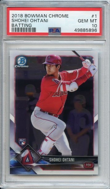 Shohei Ohtani Bowman Chrome Batting Rookie PSA 10 NEP 896