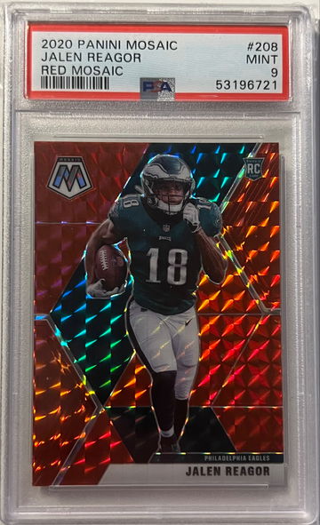 2020 PANINI MOSAIC #208 JALEN REAGOR RED MOSAIC PRIZM ROOKIE PSA 9