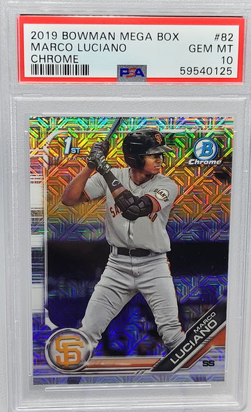 2019 Bowman Chrome Mega Box #BCP 82 Marco Luciano PSA 10 