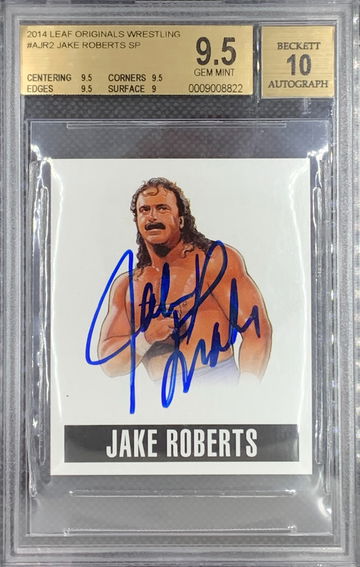 2014 Leaf Originals Wrestling Jake Roberts Auto- BGS 9.5 w/10 Auto