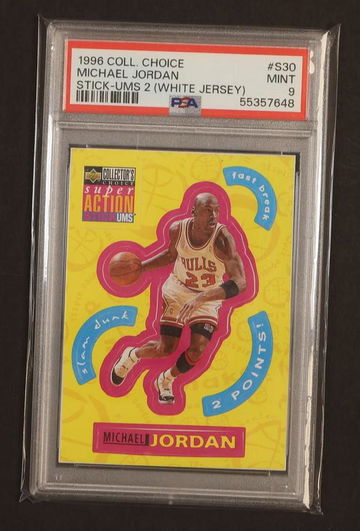 1996 Collector's Choice Stick Ums 2 Michael Jordan #S30 PSA 9